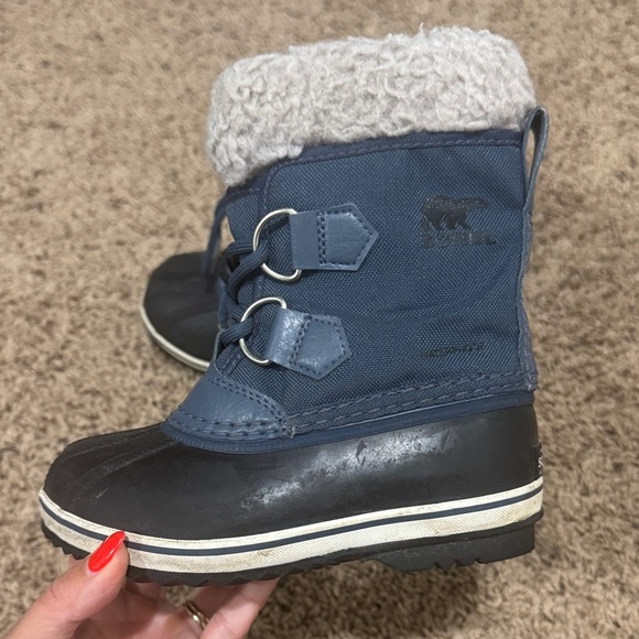 Sorel Kids Navy and Black Snow Boots - Picture 3 of 3
